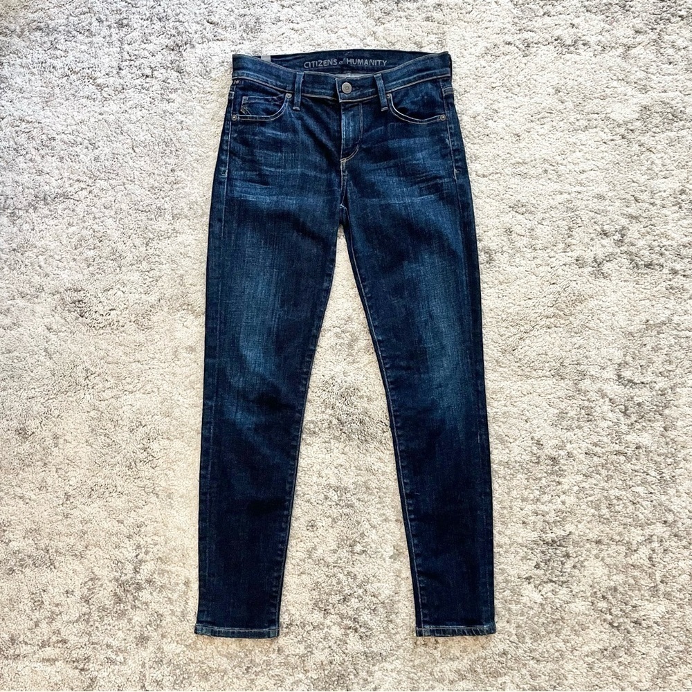 Citizens of Humanity Slim Fit Stretch Jeans-Dark Wash Blue-Women US Size 26